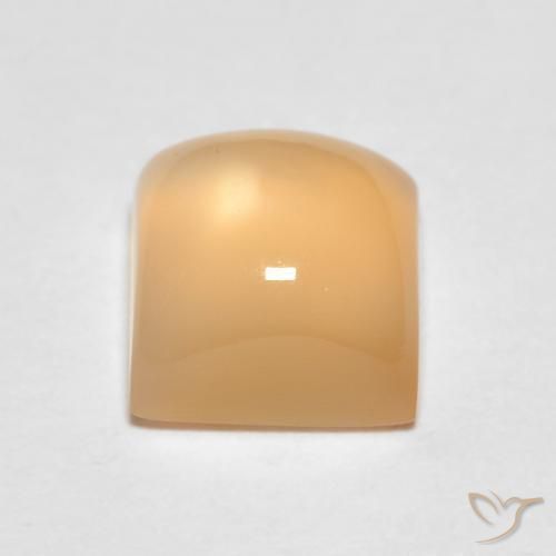 Pedra da Lua Laranja Médio Natural 1.61ct, Quadrado, Translúcido