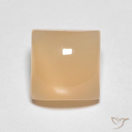 1.75ct Natural Laranja Médio Pedra da Lua, Quadrado, Translúcido