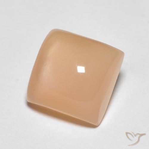 Pedra da Lua Laranja Médio Natural 2.28ct, Quadrado, Translúcido