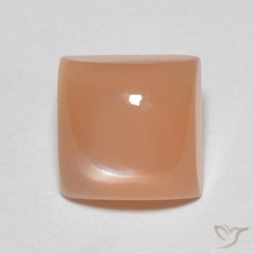 2.06ct Natural Laranja Melão Pedra da Lua, Quadrado, Translúcido