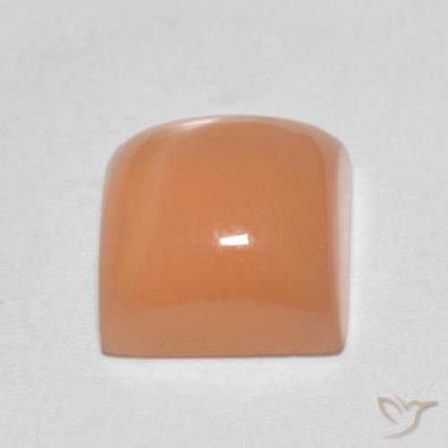 Pedra da Lua Laranja Melão Natural 2.06ct, Quadrado, Translúcido