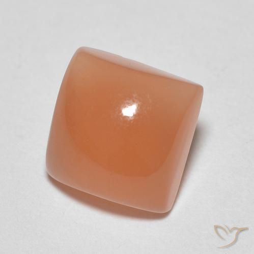 Pedra da Lua pêssego laranja Natural 1.92ct, Quadrado, Translúcido