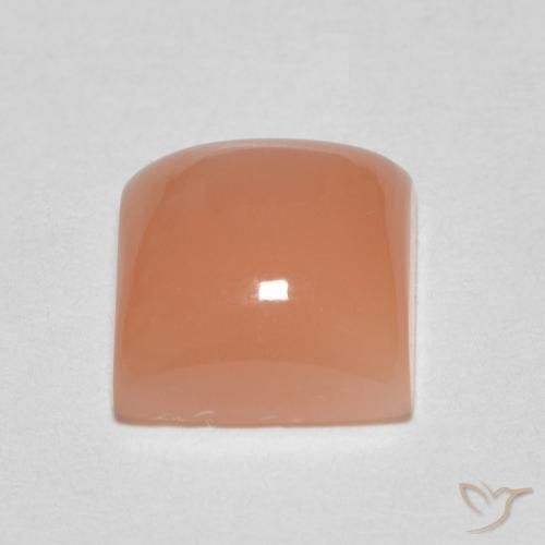 Pedra da Lua Laranja Pêssego Claro Natural 1.92ct, Quadrado, Translúcido