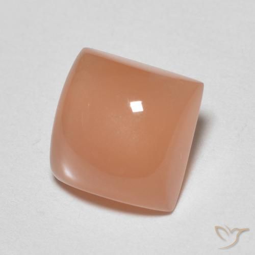 Pedra da Lua pêssego laranja Natural 1.85ct, Quadrado, Translúcido