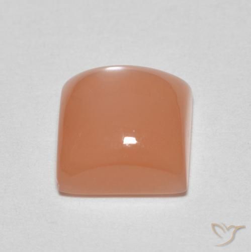 Pedra da Lua pêssego laranja Natural 1.85ct, Quadrado, Translúcido