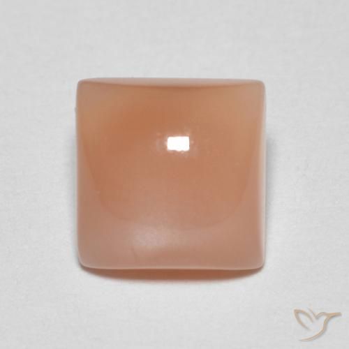 1.79ct Natural Laranja Melão Pedra da Lua, Quadrado, Translúcido