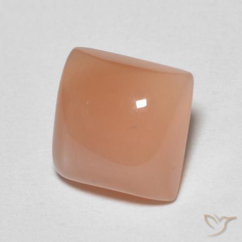 Pedra da Lua Laranja Melão Natural 1.79ct, Quadrado, Translúcido