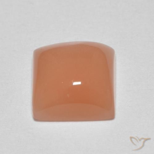 Pedra da Lua Laranja Melão Natural 1.79ct, Quadrado, Translúcido