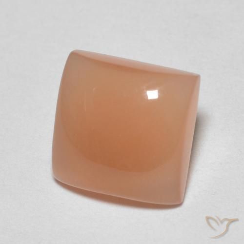 Pedra da Lua Laranja Melão Natural 1.70ct, Quadrado, Translúcido
