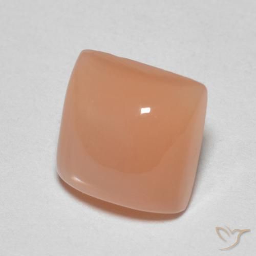 Pedra da Lua Laranja Pêssego Claro Natural 1.81ct, Quadrado, Translúcido