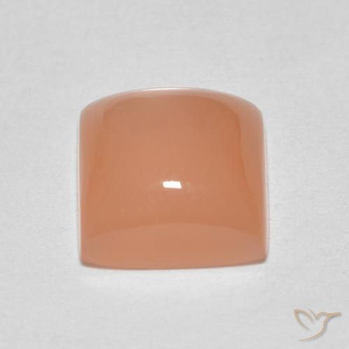 Pedra da Lua Laranja Pêssego Claro Natural 1.81ct, Quadrado, Translúcido