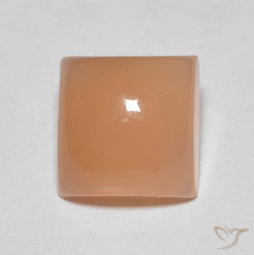2.01ct Natural Laranja Melão Pedra da Lua, Quadrado, Translúcido
