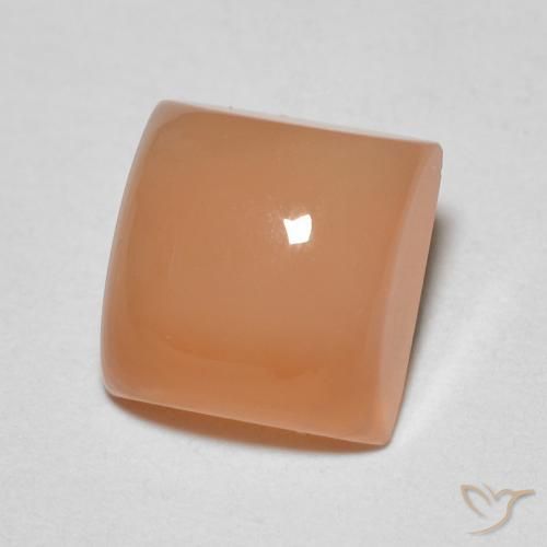 Pedra da Lua Laranja Melão Natural 2.01ct, Quadrado, Translúcido
