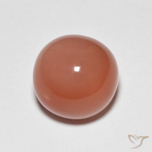 Pedra da Lua fogo laranja Natural 5.13ct, Redondo, Opaco