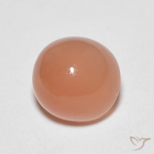 1.23ct Natural Laranja Médio Pedra da Lua, Redondo, Translúcido
