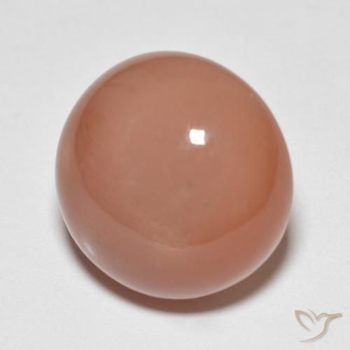 Pedra da Lua Laranja Médio Natural 9.40ct, Redondo, Translúcido