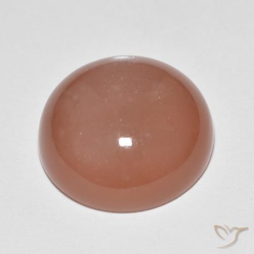 Pedra da Lua Laranja Médio Natural 9.40ct, Redondo, Translúcido