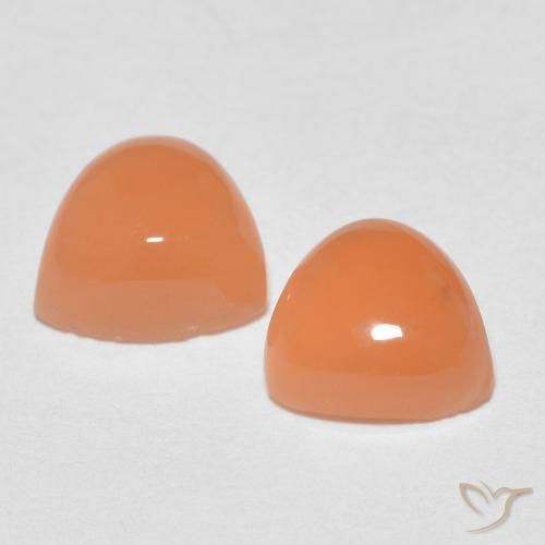 Pedras preciosas de Pedra da Lua Laranja Médio natural de 1.62 ct, Trilhão, Translúcido