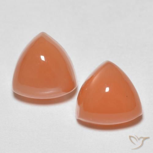 Pedras preciosas de Pedra da Lua Laranja Profundo natural de 2.01 ct, Trilhão, Translúcido