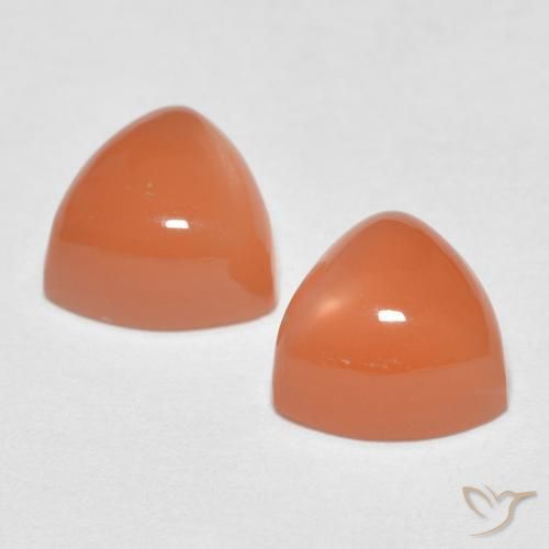 Pedras preciosas de Pedra da Lua Laranja Profundo natural de 2.01 ct, Trilhão, Translúcido