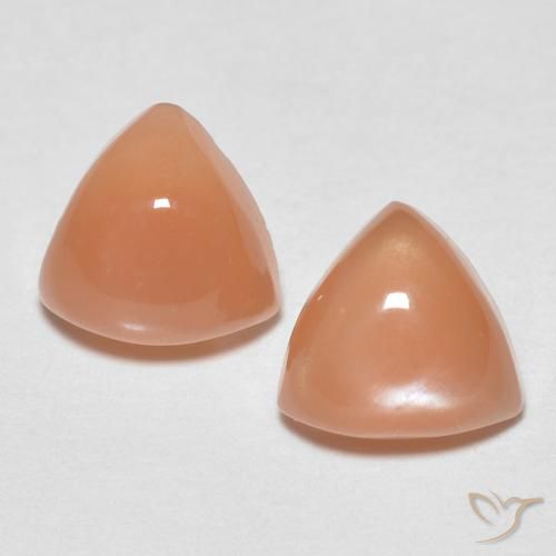 1.62ctw Natural Laranja Médio Pedra da Lua, Trilhão, Translúcido