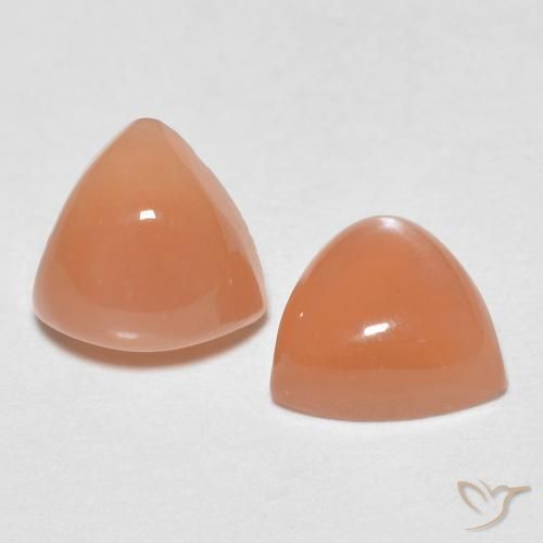 Pedras preciosas de Pedra da Lua Laranja Médio natural de 1.62 ct, Trilhão, Translúcido
