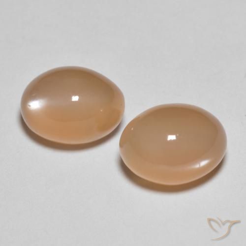 3.18ctw Natural pêssego laranja Pedra da Lua, oval, Translúcido