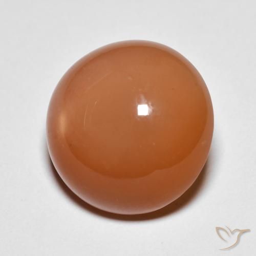 Pedra da Lua Laranja Médio Natural 10.07ct, Redondo, Opaco