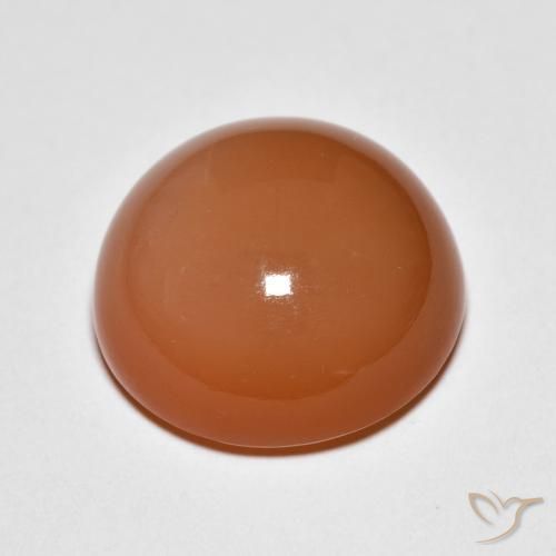 Pedra da Lua Laranja Médio Natural 10.07ct, Redondo, Opaco