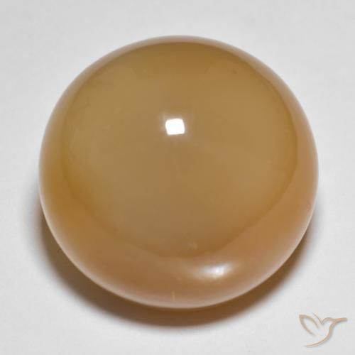 27.15ct Natural Marrom claro Pedra da Lua, Redondo, Translúcido