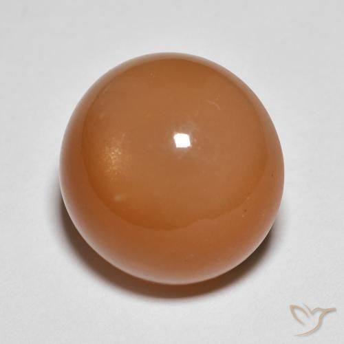 Pedra da Lua Laranja Médio Natural 11.91ct, Redondo, Translúcido