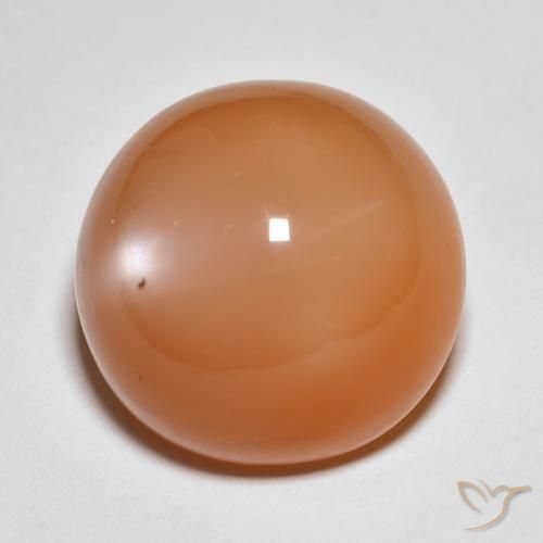 Pedra da Lua Laranja Avermelhado Claro Natural 18.54ct, Redondo, Translúcido