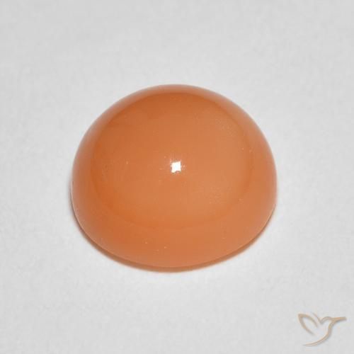Pedra da Lua Laranja claro Natural 1.40ct, Redondo, Translúcido