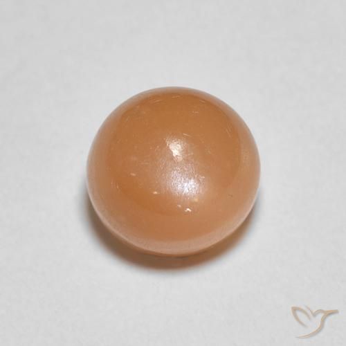 1.22ct Natural Damasco Laranja Quente Pedra da Lua, Redondo, Translúcido
