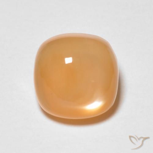 1.74ct Natural Laranja Médio Pedra da Lua, Almofada, Translúcido