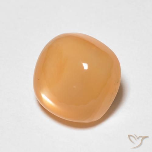 Pedra da Lua Laranja Médio Natural 1.74ct, Almofada, Translúcido