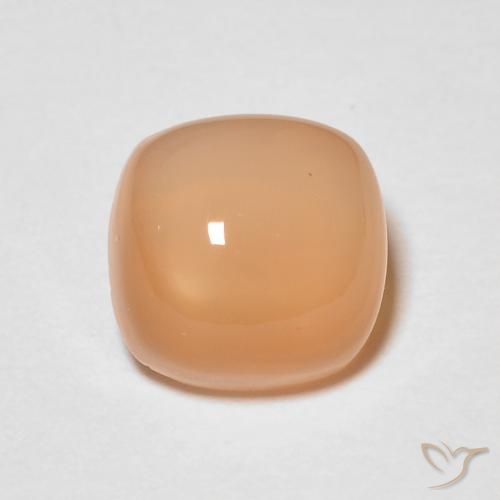 1.56ct Natural Medium Light-Orange Pedra da Lua, Almofada, Translúcido