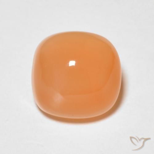 1.78ct Natural laranja avermelhado Pedra da Lua, Almofada, Translúcido