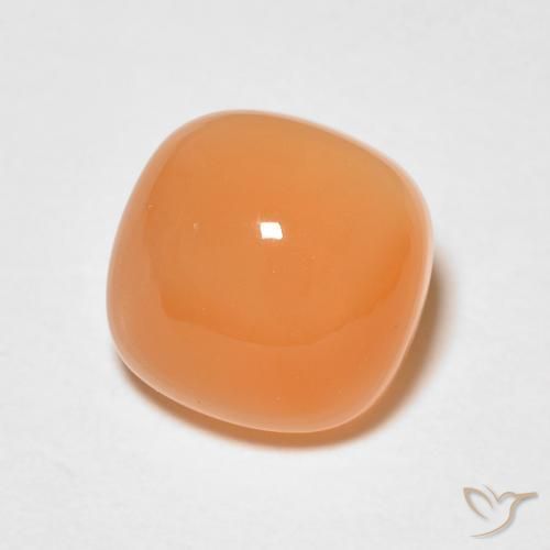 Pedra da Lua laranja avermelhado Natural 1.78ct, Almofada, Translúcido