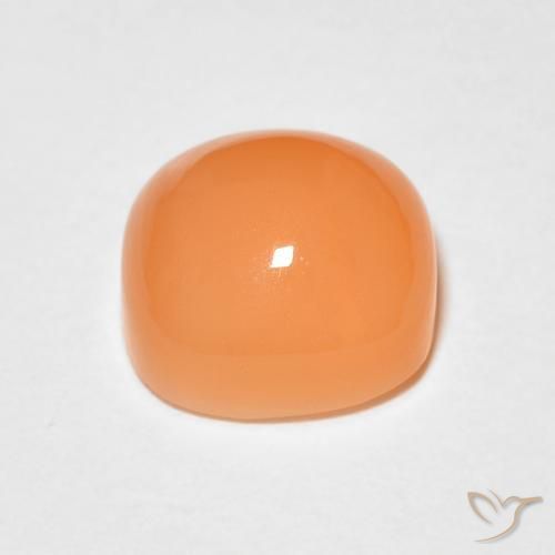 Pedra da Lua laranja avermelhado Natural 1.78ct, Almofada, Translúcido