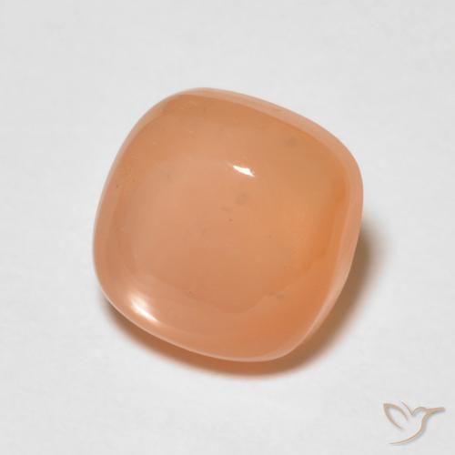 Pedra da Lua Laranja Melão Natural 1.54ct, Almofada, Translúcido