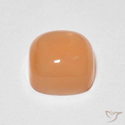 Pedra da Lua Medium Light-Orange Natural 1.66ct, Almofada, Translúcido