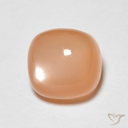 1.97ct Natural Laranja Melão Pedra da Lua, Almofada, Translúcido
