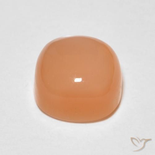 Pedra da Lua Laranja Melão Natural 1.97ct, Almofada, Translúcido