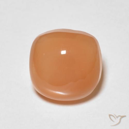 1.57ct Natural laranja avermelhado Pedra da Lua, Almofada, Translúcido