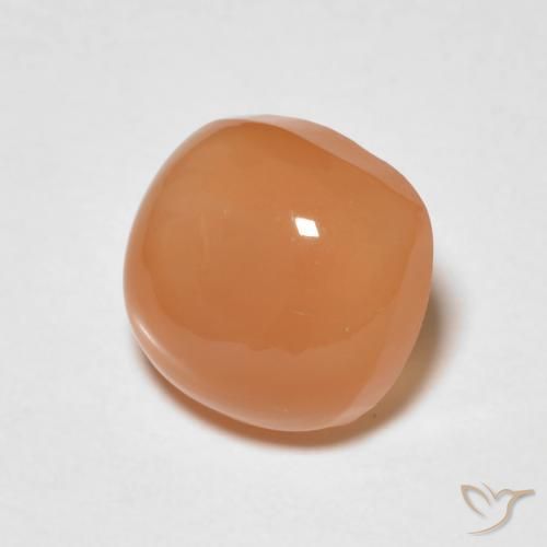 Pedra da Lua laranja avermelhado Natural 1.57ct, Almofada, Translúcido