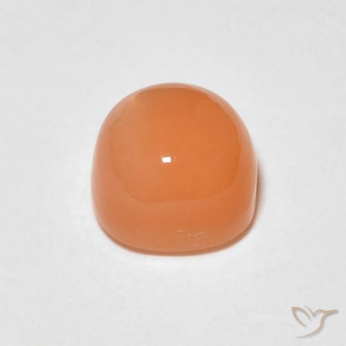Pedra da Lua Damasco Laranja Quente Natural 1.37ct, Almofada, Translúcido