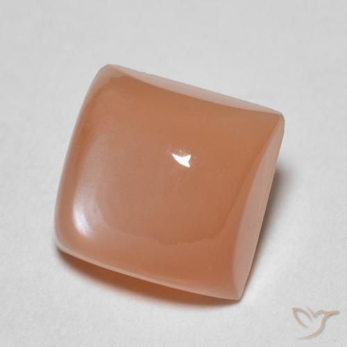Pedra da Lua Laranja Médio Natural 2.19ct, Quadrado, Translúcido