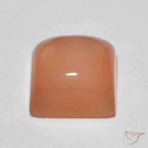 Pedra da Lua Laranja Médio Natural 2.19ct, Quadrado, Translúcido