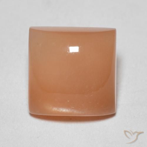 2.03ct Natural pêssego laranja Pedra da Lua, Quadrado, Translúcido